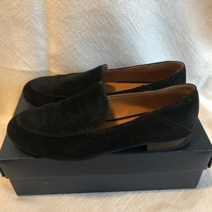 Franco Sarto Black Suede Loafers